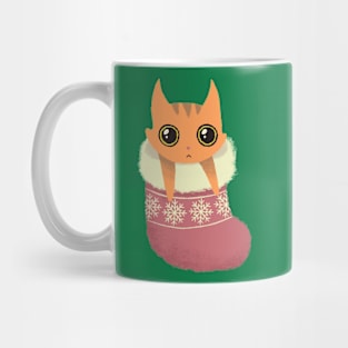 Kitty xmas stocking Mug